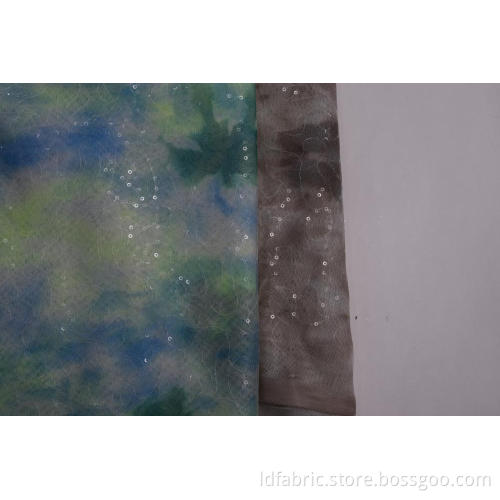 100% Polyester Spangle Mesh Stoff